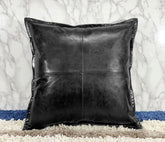 Genuine Leather Square Pillow Cover 09 SkinOutfit